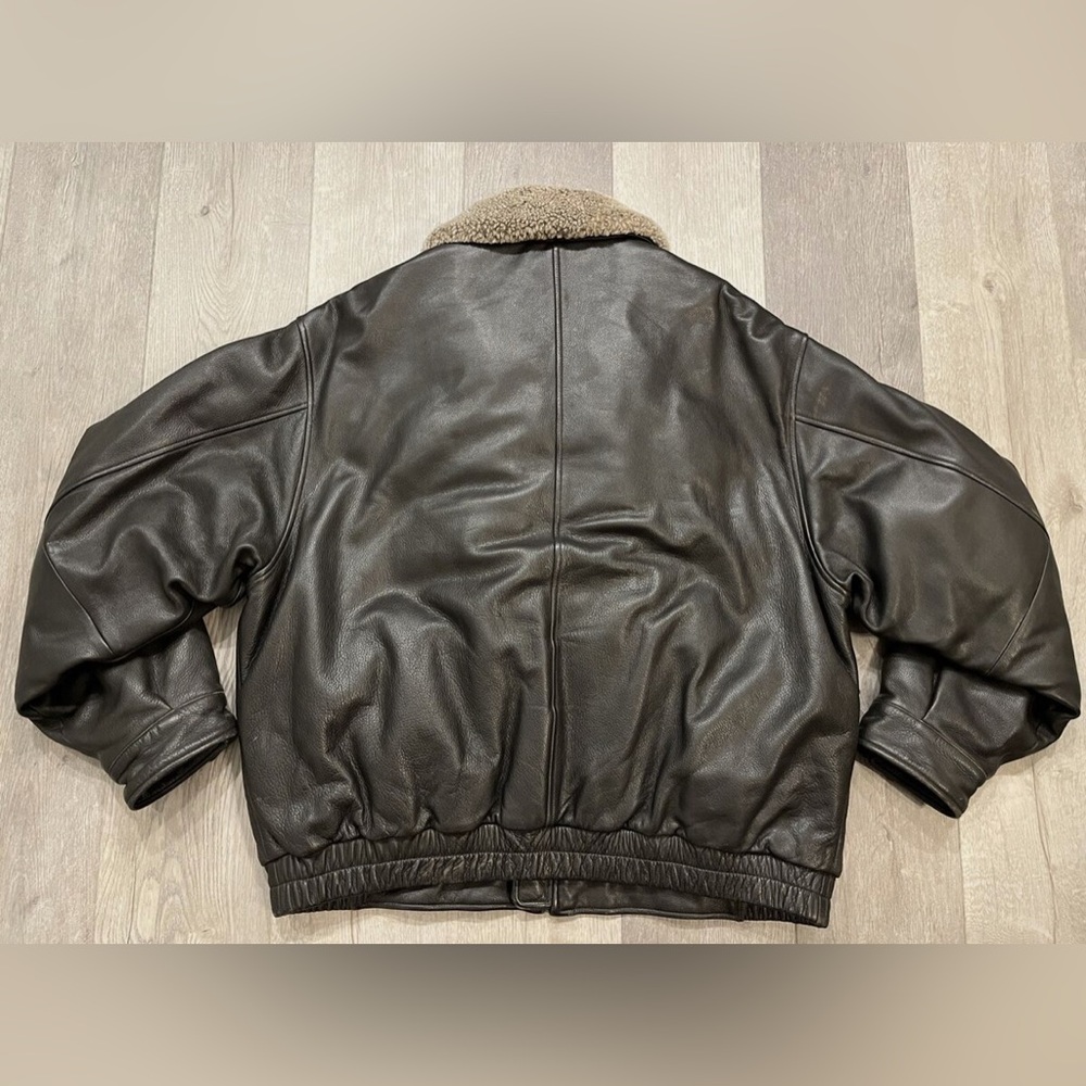 EUC Vintage Eddie Bauer Legend Men’s Leather Bomber Jacket - Picture 3 of 4